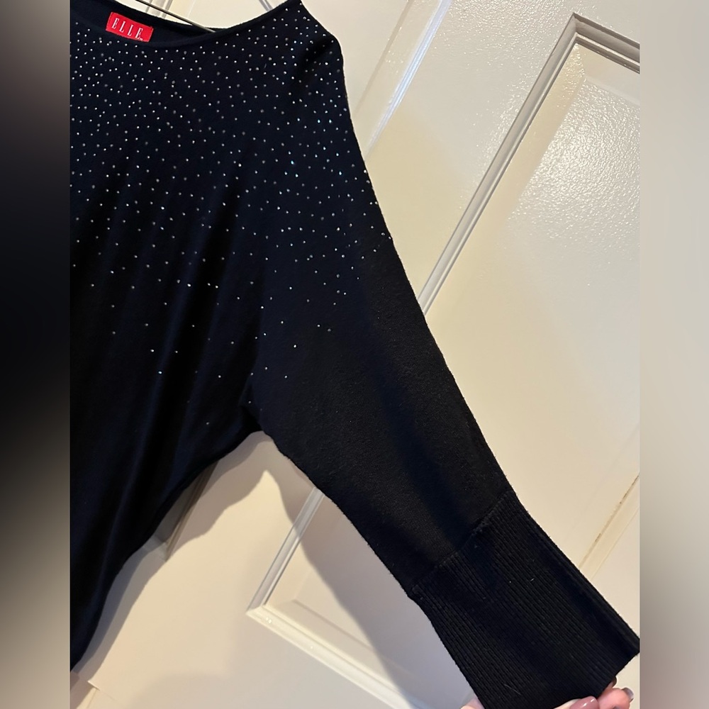 Elle Black Beaded Sweater - Picture 6 of 8